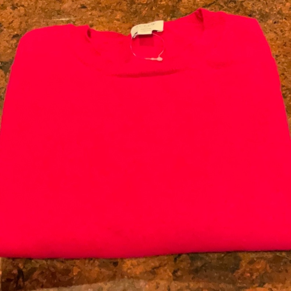 JCREW Teddie Pink crew neck sweater